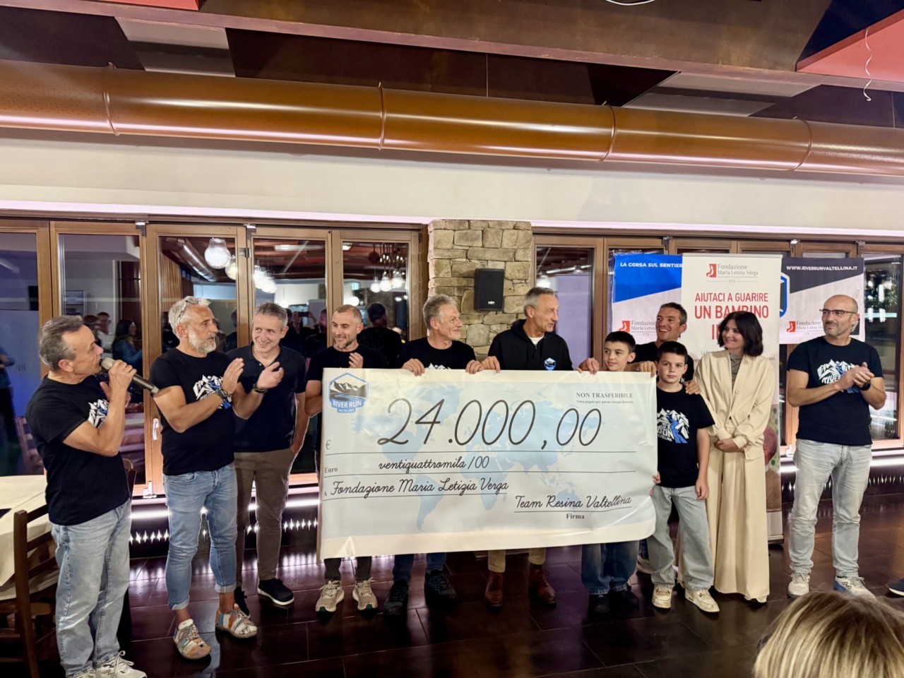 Con River Run Valtellina donati 24 mila euro a Fondazione Maria Letizia Verga